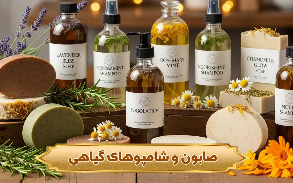 تصویر صابون و شامپوهای گیاهی