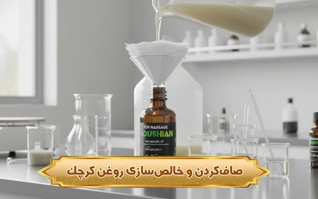 تصویر صاف‌کردن و خالص‌سازی روغن کرچک