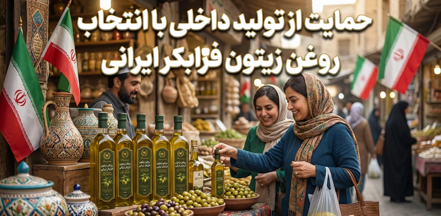 تصویر حمایت از تولید داخلی با انتخاب روغن زیتون فرابکر ایرانی