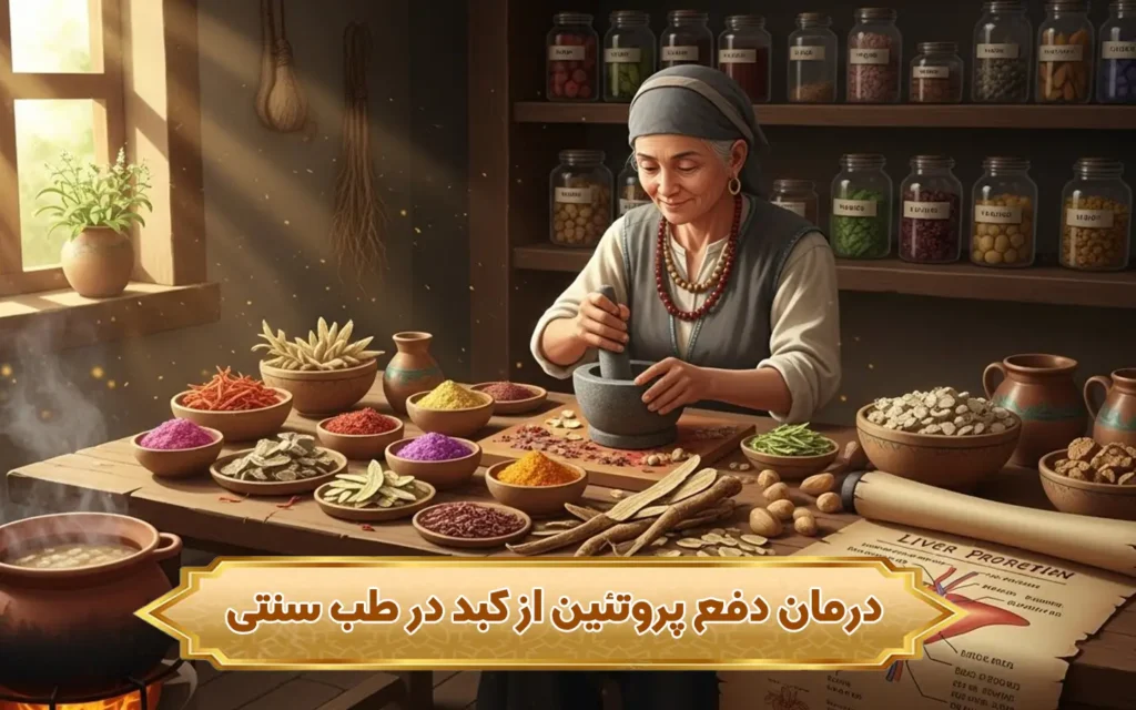 تصویر درمان دفع پروتئین از کبد در طب سنتی