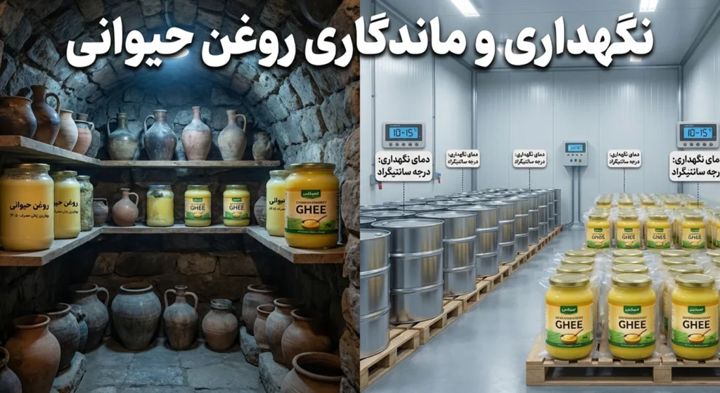 تصویر نگهداری و ماندگاری روغن حیوانی